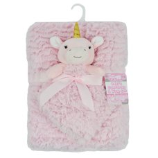 FBP224-P: Pink Unicorn Comforter & Wrap